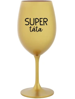 SUPER DAD - zlatý pohár na víno 350 ml