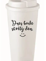 TODAY WILL BE A GREAT DAY - biely termohrnček 475 ml