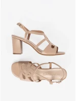 Klasické dámské sandály hnědé Obcas Klasické dámské sandály hnědé Obcas