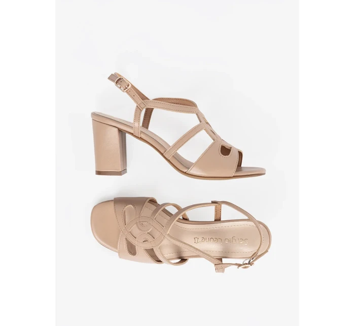 Klasické dámské sandály hnědé Obcas Klasické dámské sandály hnědé Obcas