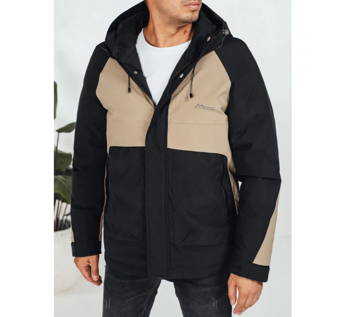 Pánská zimní bunda s kapucí béžová Dstreet model 21991408 - FashionStreet