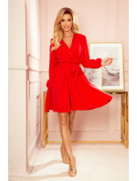 Červené dámské šaty s dekoltem model 14642984 - numoco