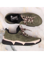 Pohodlné poltopánky Rieker W RKR610 green Pohodlné poltopánky Rieker W RKR610 green