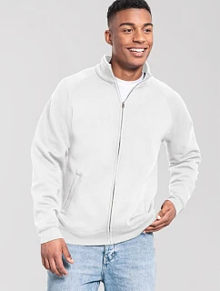 Fruit of the Loom Iconic Premium Sweat Jacket Mikina z hrubej bavlny 16.2290 biela