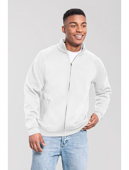 Fruit of the Loom Iconic Premium Sweat Jacket Mikina z hrubej bavlny 16.2290 biela Fruit of the Loom Iconic Premium Sweat Jacket Mikina z hrubej bavlny 16.2290 biela