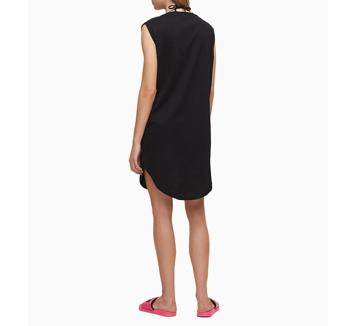 Plážové šaty KW0KW01008-BEH čierna - Calvin Klein