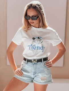 Dámske džínsové šortky s opaskom SUMMERFLY modré FashionStreet SY0482