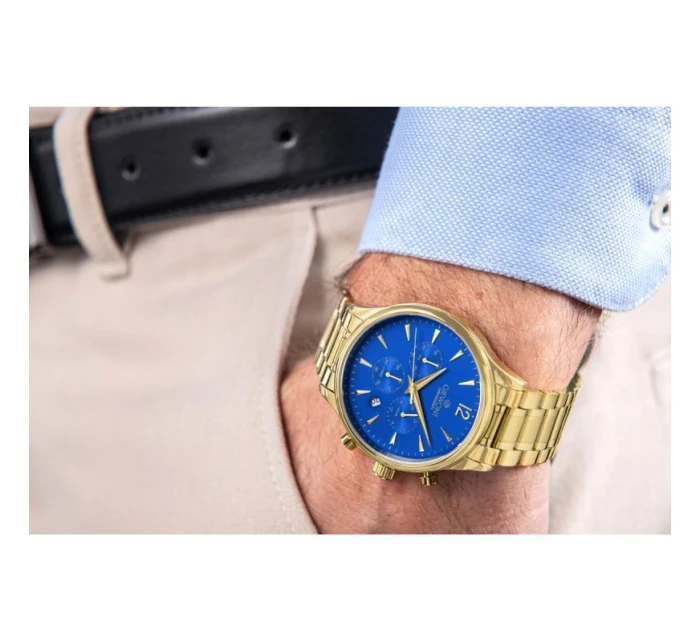 Pánské hodinky Chronograph Sapphire Gold Blue model 21807567 - Giewont Pánské hodinky Chronograph Sapphire Gold Blue model 21807567 - Giewont