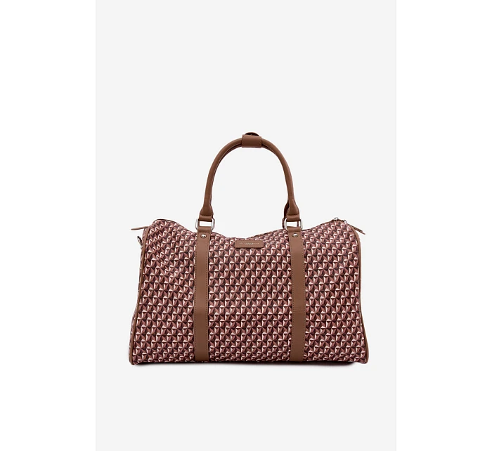 Vzorovaná Dámská Cestovní Taška Hnědá model 22111582 - Flora&Co
