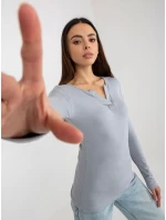 Dámská halenka EM BZ model 18027430 šedá - FPrice Dámská halenka EM BZ model 18027430 šedá - FPrice