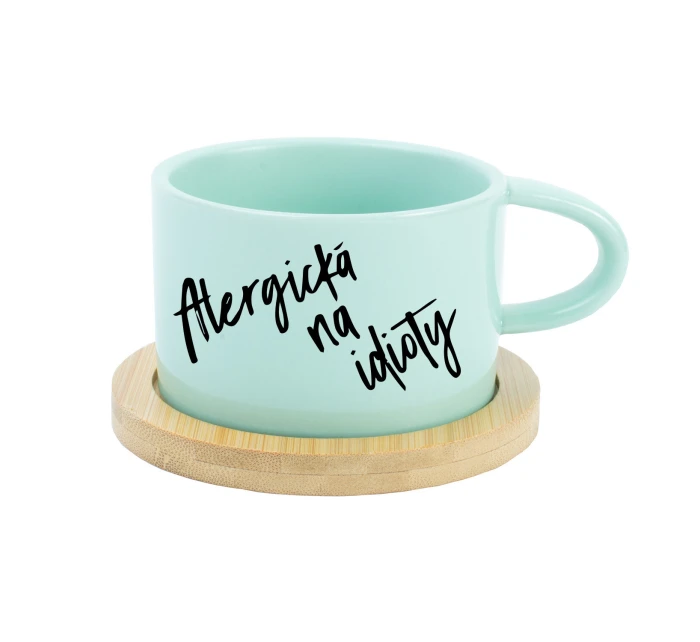 ALERGICKÁ NA IDIOTY - mint hrníček makronka 200 ml