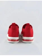 Červené dámske nazúvacie športové topánky (LDH886)