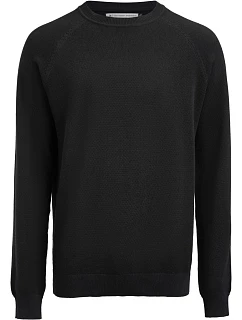 Casual Sweater Pánský pletený svetr  black model 22460605 - James Harvest