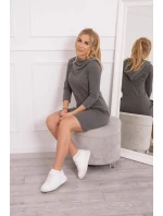 Šaty s kapucí a kapsami graphite melange Šaty s kapucí a kapsami graphite melange