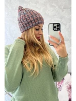 Veselá fleecová čiapka K225 červená + modrá