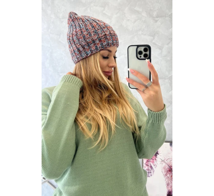 Veselá fleecová čiapka K225 červená + modrá