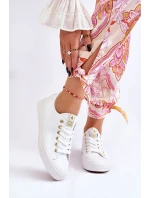 Dámské Klasické Tenisky Bílé a zlatá model 21607873 - EVENTO Dámské Klasické Tenisky Bílé a zlatá model 21607873 - EVENTO