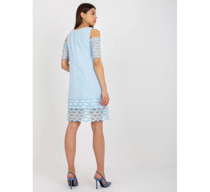 LK SK 506654 šaty.52 svetlo modrá