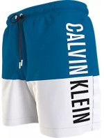 Pánské plavky Tkaný spodní díl MEDIUM DRAWSTRING-BLOCK KM0KM00994DYO - Calvin Klein