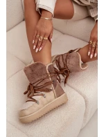 Dámské sněhové boty s kožíškem Béžová model 21803133 - D.Franklin