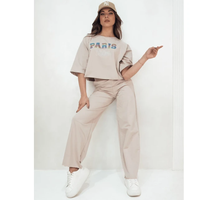 Dámský set beige Dstreet model 21977129 - FashionStreet Dámský set beige Dstreet model 21977129 - FashionStreet