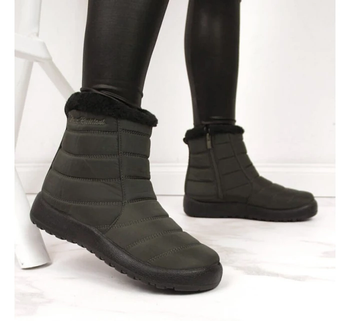 Nepromokavé sněhové boty na zip NEWS W model 17606242 khaki - Inny Nepromokavé sněhové boty na zip NEWS W model 17606242 khaki - Inny