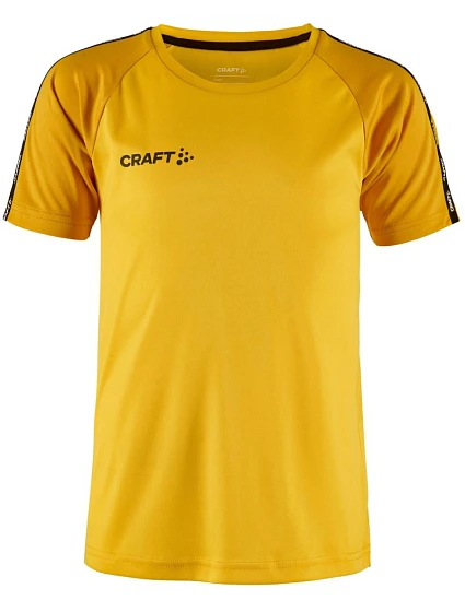Craft Teamwear Squad Go Contrast Jersey Jr Detské kontrastné športové tričko 82.2727 švédska žltá/zlatá