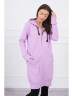 Šaty s kapucňou, mikina fialová