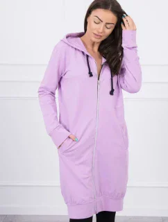 Šaty s kapucňou, mikina fialová