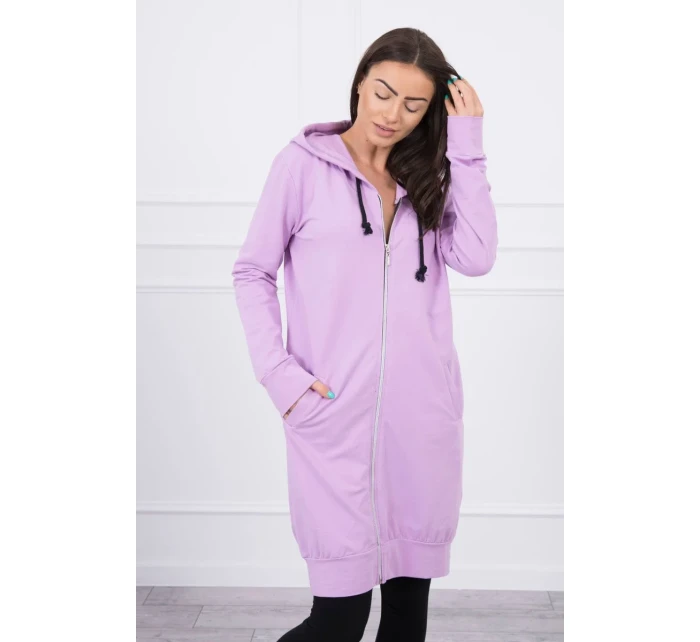 Šaty s kapucňou, mikina fialová