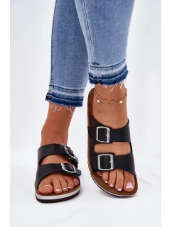 Dámské Sandały S Přezkami model 21697994 Černé - Inblu