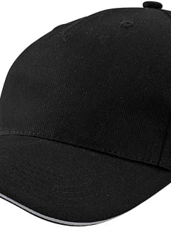 Daiber MB 6526 5-panelová sendvičová čiapka 03.6526 čierna/svetlošedá
