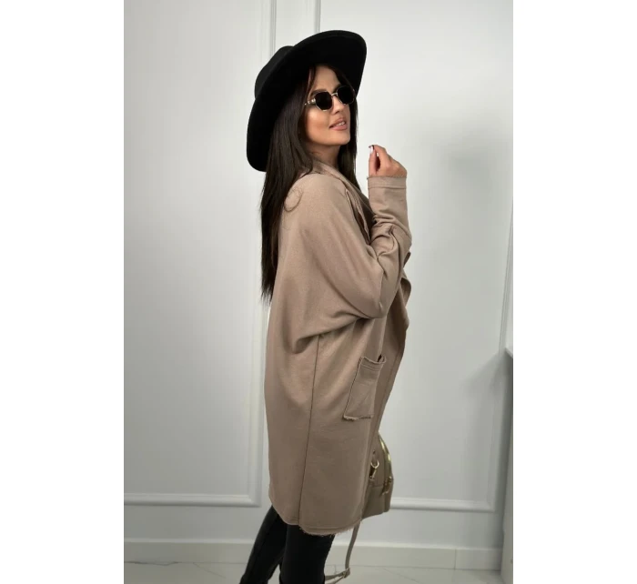 Kapska s vreckami tmavo béžová Kapska s vreckami tmavo béžová