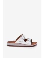 Klapki Damskie Z Klamrami Inblu CP000042 Białe