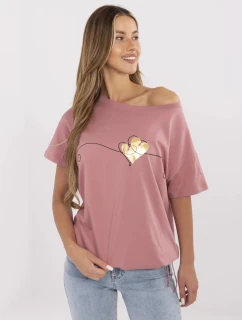 T shirt CLM TS model 21121818 ciemny różowy - FPrice