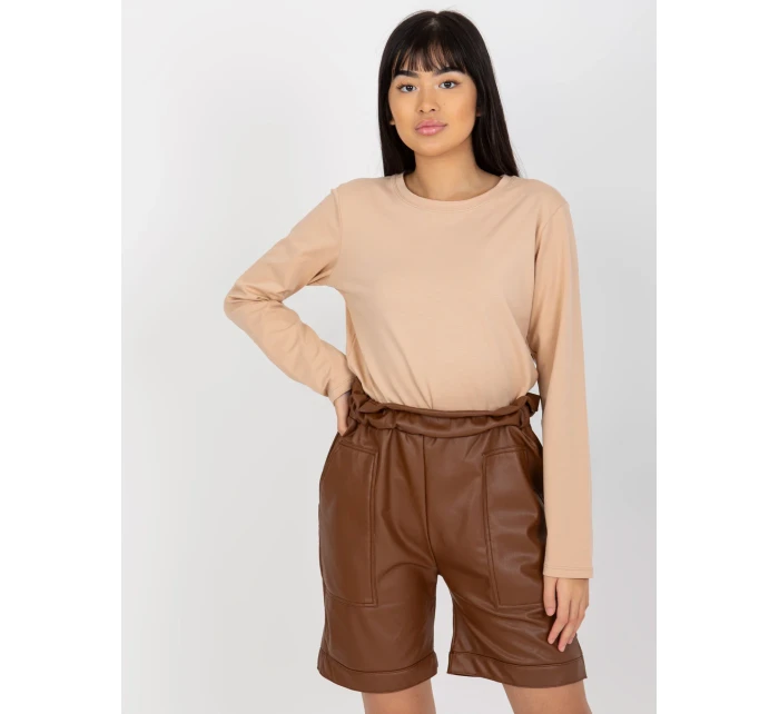 Šortky VI SN model 17857062 hnědá - FPrice Šortky VI SN model 17857062 hnědá - FPrice