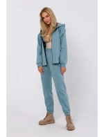 M761 Mikina s kapucňou na zips a klokaním vreckom - agáve M761 Mikina s kapucňou na zips a klokaním vreckom - agáve