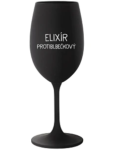 ELIXÍR PROTIBLBEČKOVÝ - čierny pohár na víno 350 ml