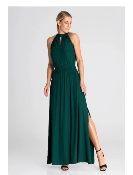 Dámske spoločenské šaty M945 zelené - Figl