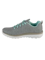Dámska športová obuv Twisted Fortune W 12614-GYMN Grey with Turquoise - Skechers