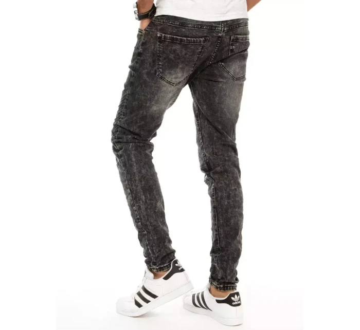 Pánske tmavosivé džínsové nohavice FashionStreet UX2942