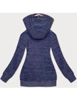 Tmavě modrá melanžová rozepínací  mikina model 19678093 - 6&8 Fashion
