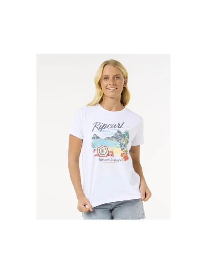 Tričko RIP CURL Crystal Standard Tee, biele Tričko RIP CURL Crystal Standard Tee, biele