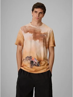 T-shirt regular z nadrukiem męski 4F 4FRSS26TTSHM4237-83A