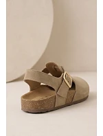 Dámske prírodné semišové sandále Big Star TT274542 beige Dámske prírodné semišové sandále Big Star TT274542 beige