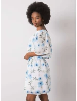 Šaty LK SK 508208.65P biela a modrá