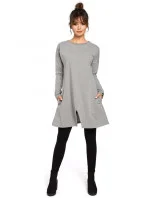 model 15096767 Tunika s předním rozparkem černá - BeWear