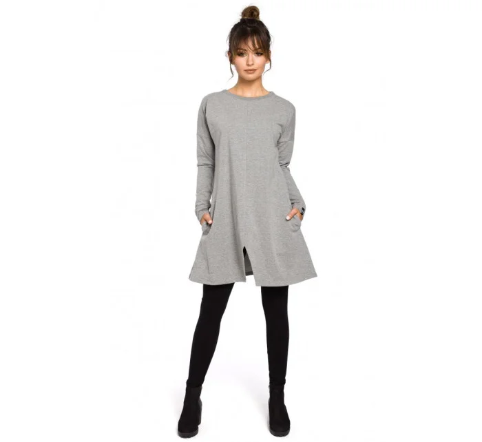 model 15096767 Tunika s předním rozparkem černá - BeWear