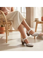 Kožené pohodlné sandály W model 22066508 white - Rieker