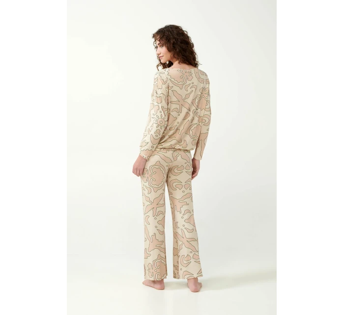 Vamp - Béžové pyžamo s potlačou 21093 - Vamp Vamp - Béžové pyžamo s potlačou 21093 - Vamp